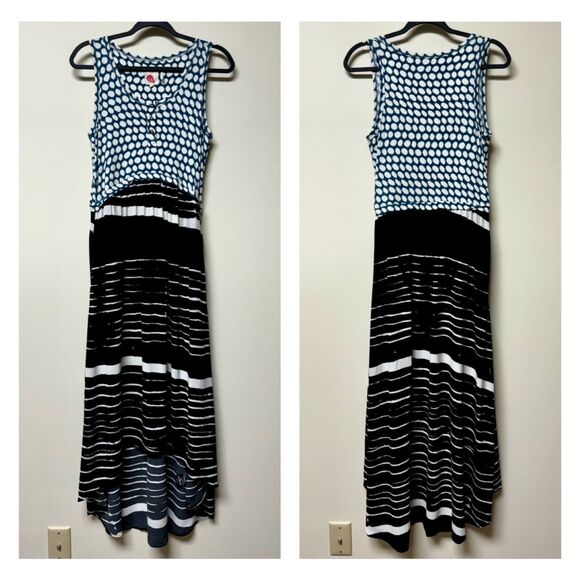 ANTHROPOLOGIE LILKA Arcata Mixed Media High/Low Maxi Dress, Sz S - Picture 2 of 11